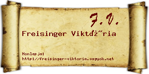 Freisinger Viktória névjegykártya